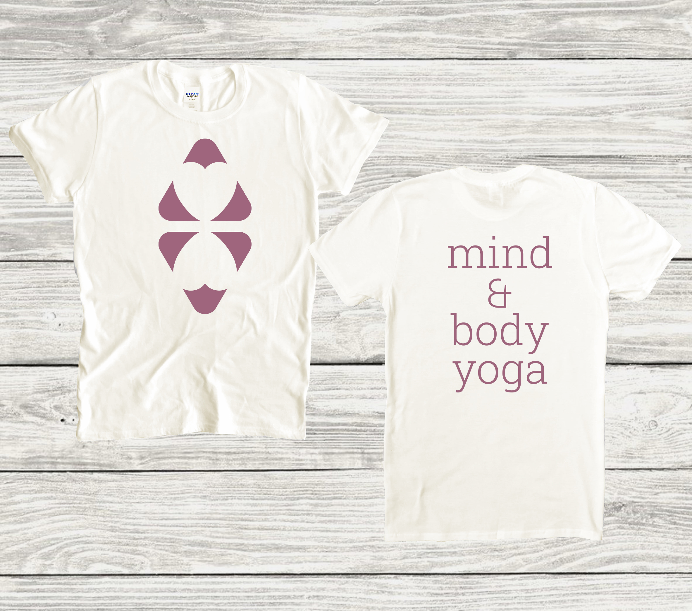 mind & body yoga off-white teeshirt mockup